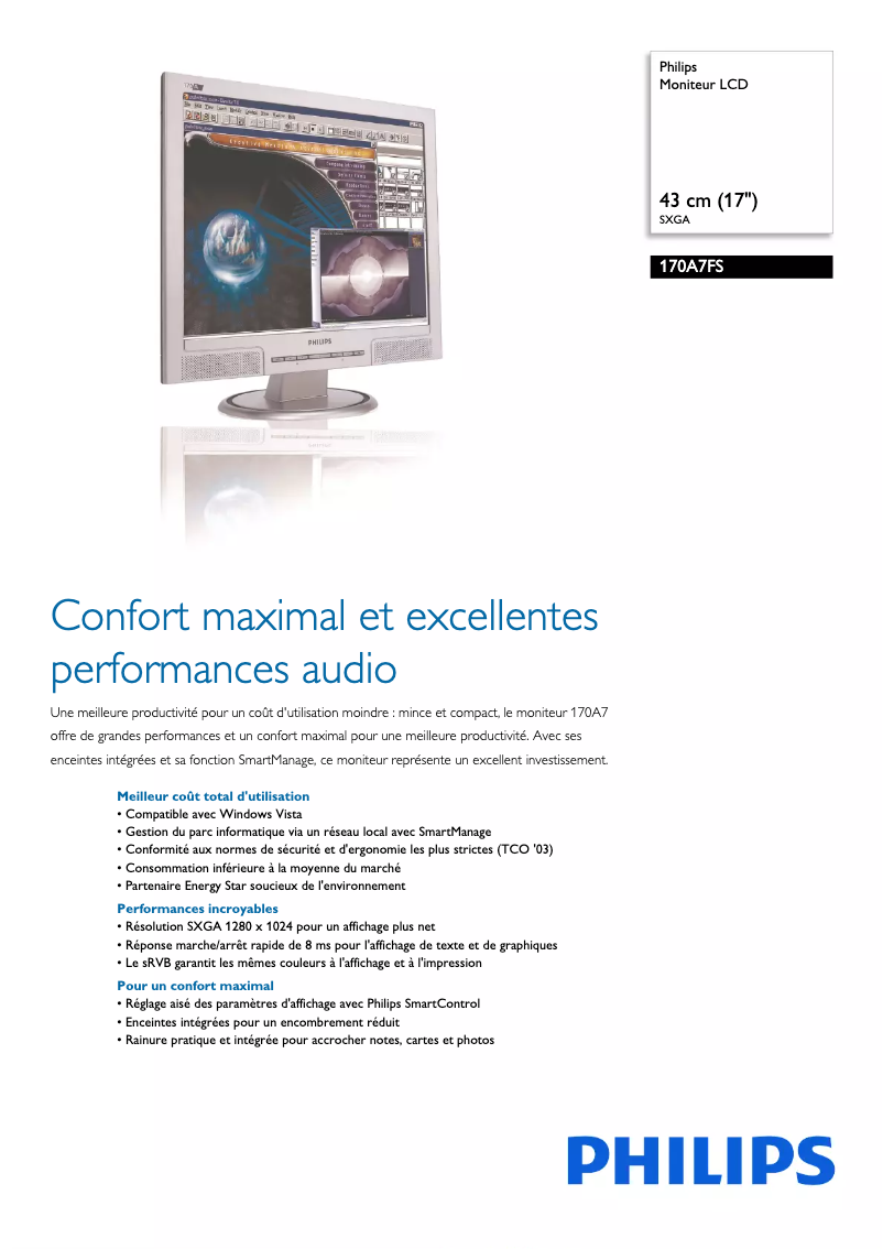 Imagen de la primera página del manual del dispositivo 170A7FS