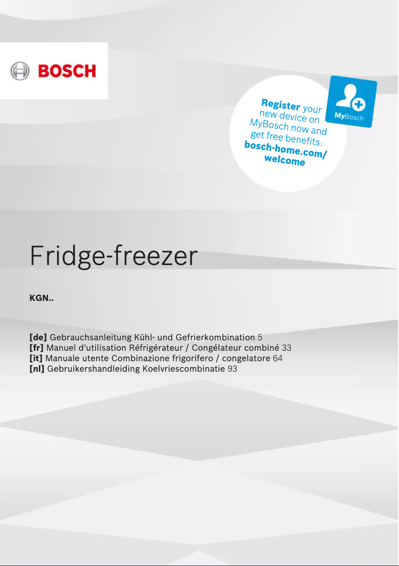 Imagen de la primera página del manual del dispositivo KGN394ICF