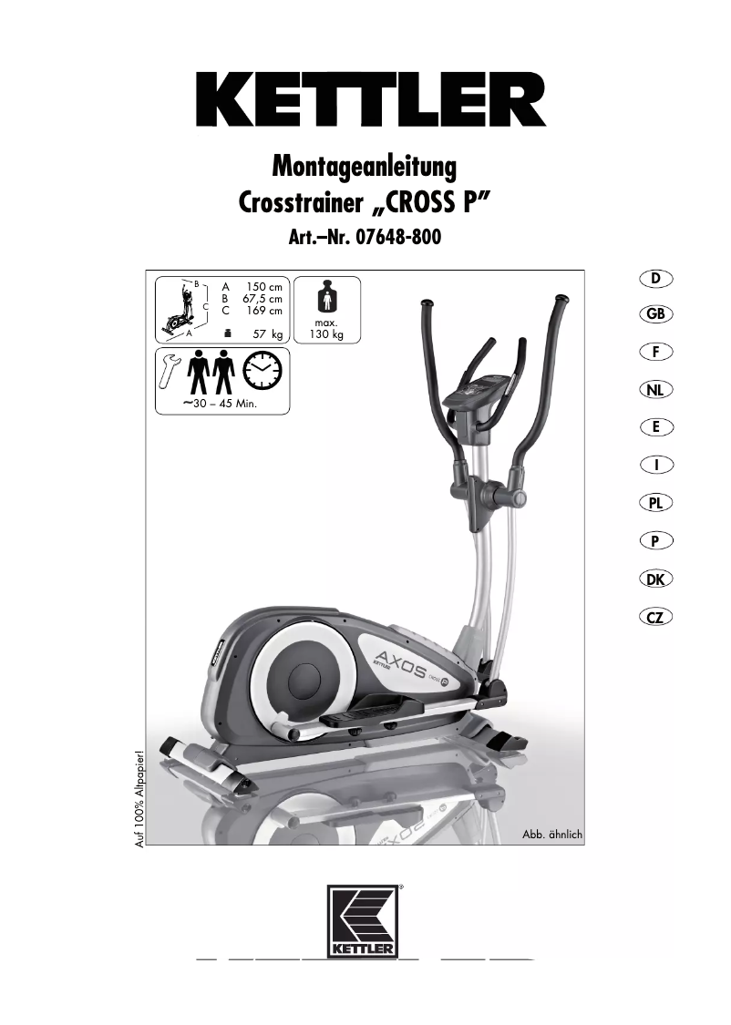 Imagen de la primera página del manual del dispositivo Axos Cross P