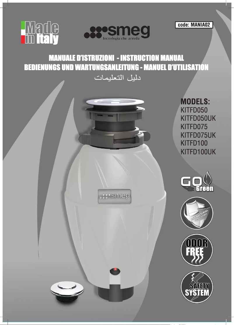 Página 1 del manual Manual de usuario Smeg KITFD050