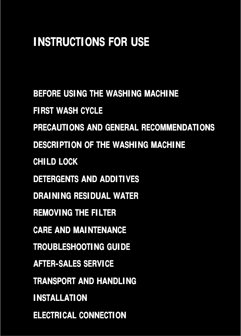 Página 1 del manual Manual de usuario Whirlpool AWM 1001