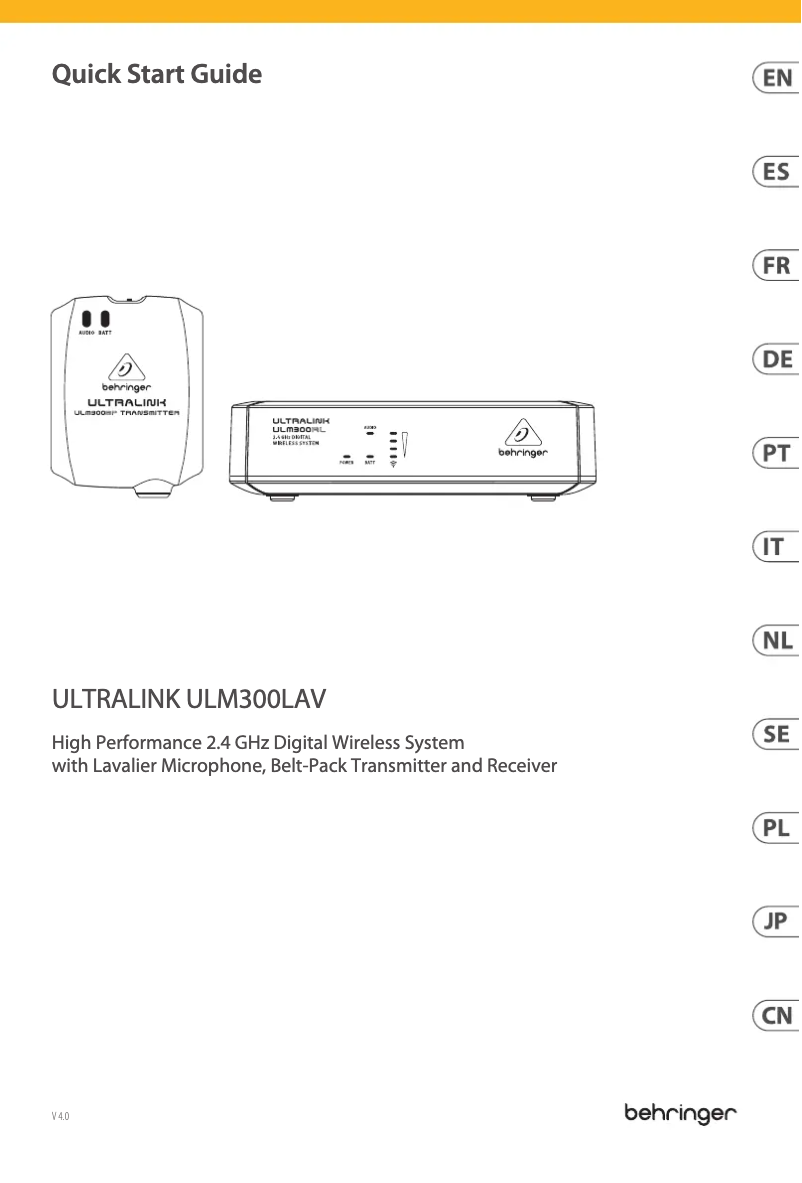 Imagen de la primera página del manual del dispositivo Ultralink ULM300LAV