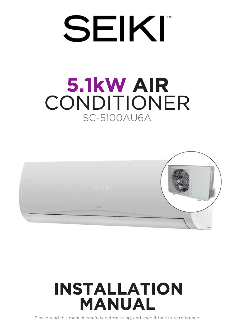 Página 1 del manual Manual de usuario Seiki SC-5100AU6A