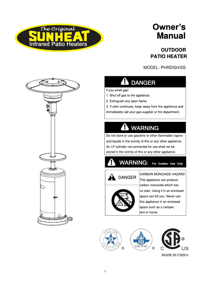 Página 1 del manual Manual de usuario Sunheat PHRDSS