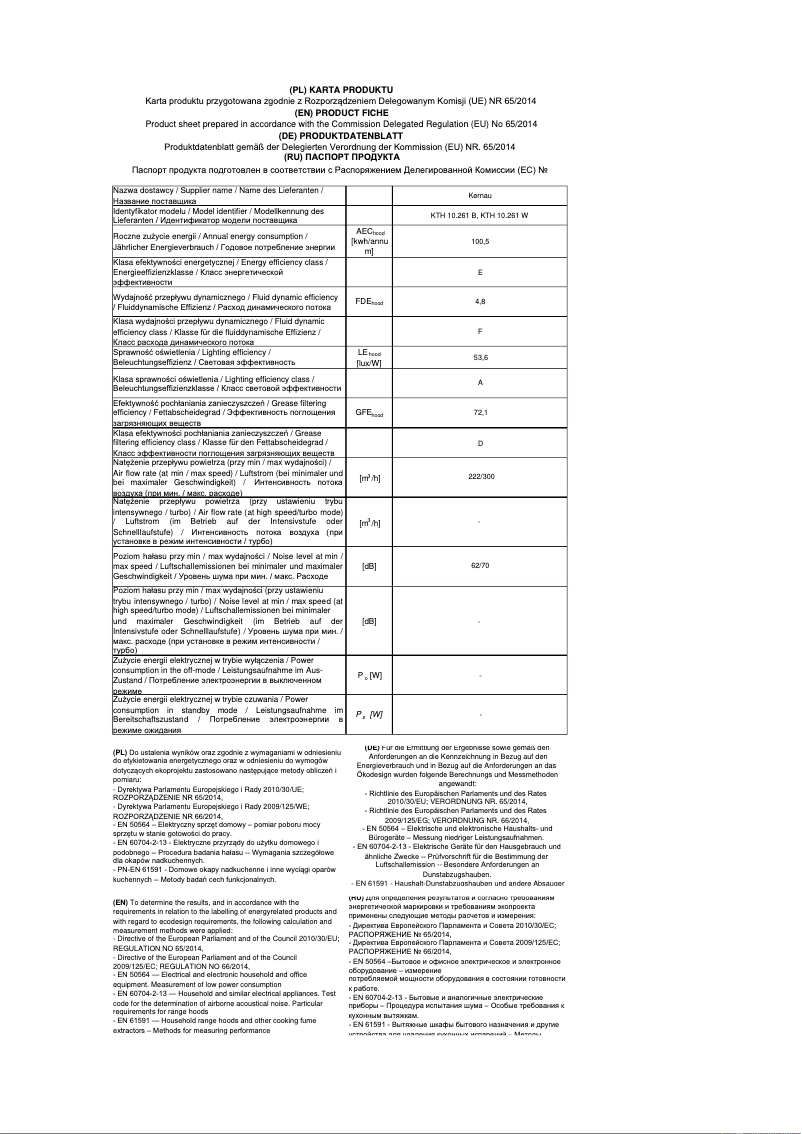 Página nº 1 - Ficha técnica Kernau KTH 10.261 B