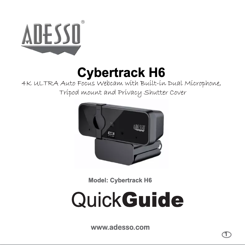 Página 1 del manual Guía de inicio rápido Adesso CyberTrack H6