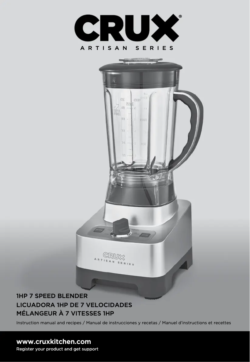 Imagen de la primera página del manual del dispositivo Artisan Series 1HP 7 Speed Blender