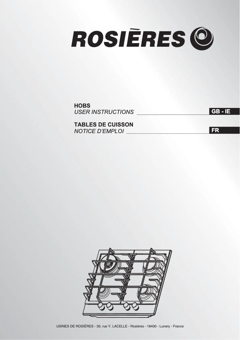 Página 1 del manual Manual de usuario Rosieres RHW 75 WSX