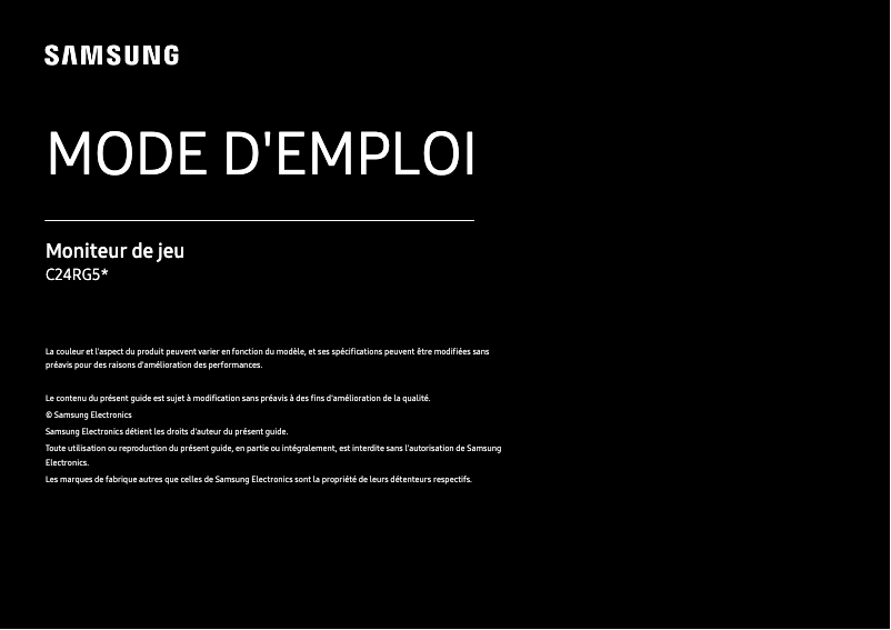 Imagen de la primera página del manual del dispositivo C24RG50FQN