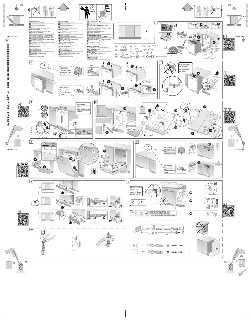Página 1 del manual Guía de instalación Bosch SMV53L80EU