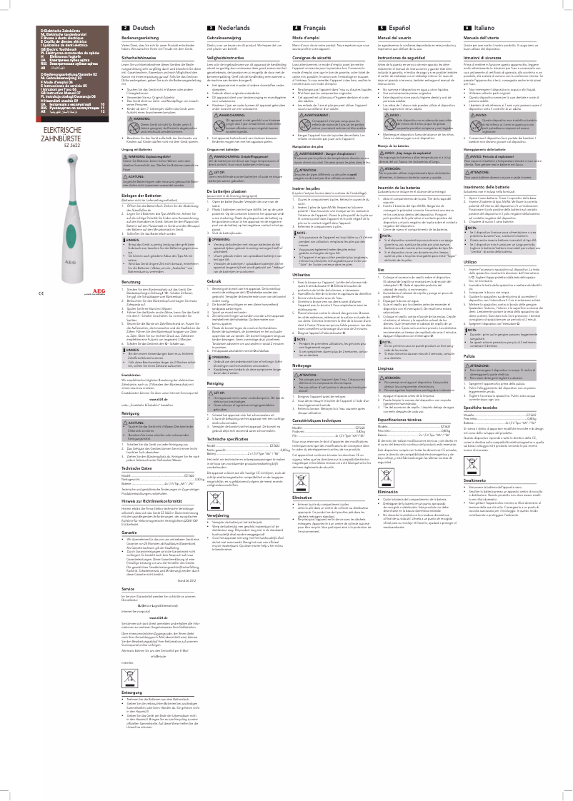 Imagen de la primera página del manual del dispositivo 520622
