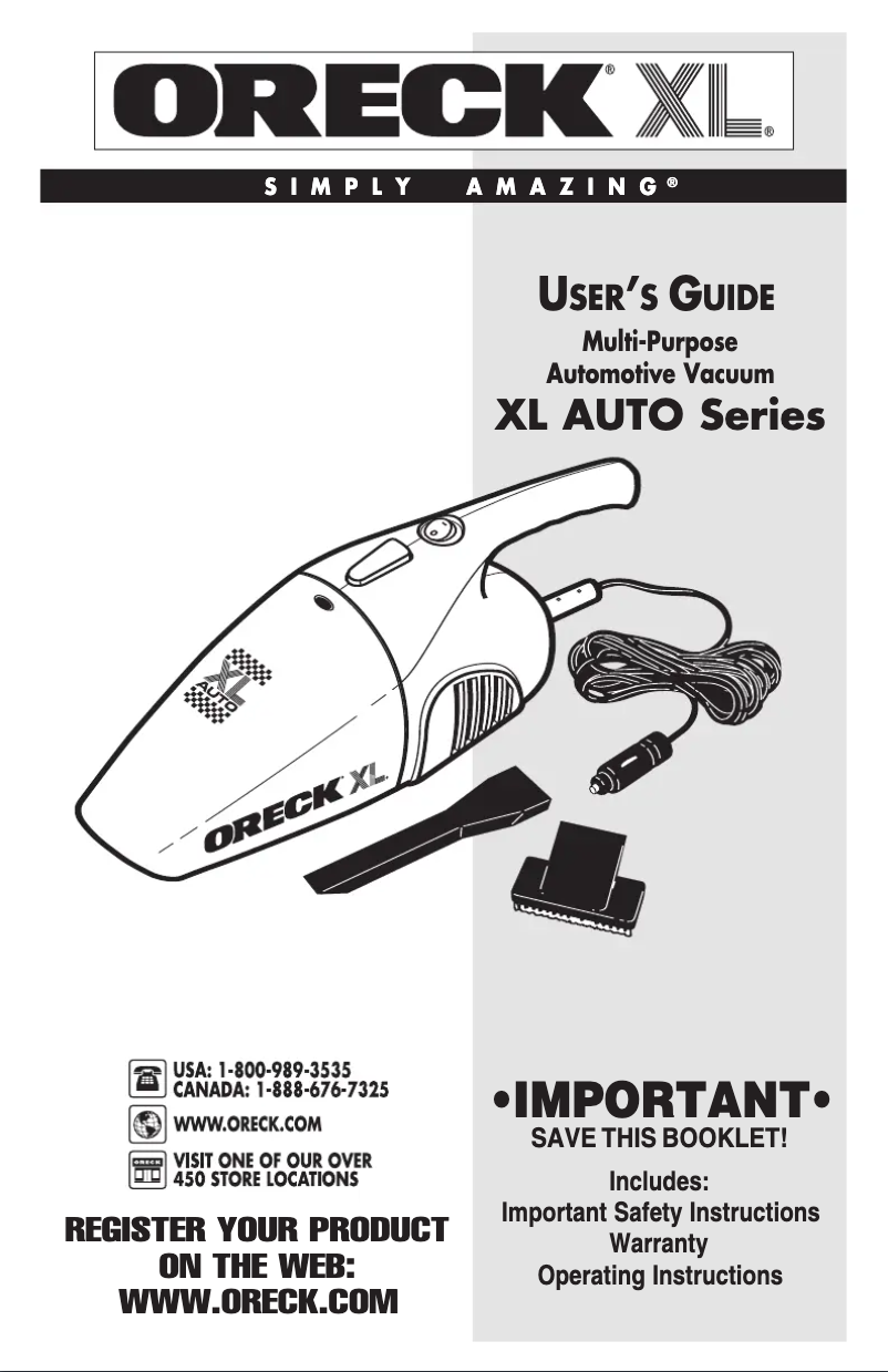 Imagen de la primera página del manual del dispositivo XL Auto