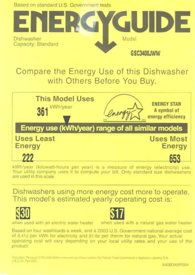 Imagen de la primera página del manual del dispositivo GSC3400JWW