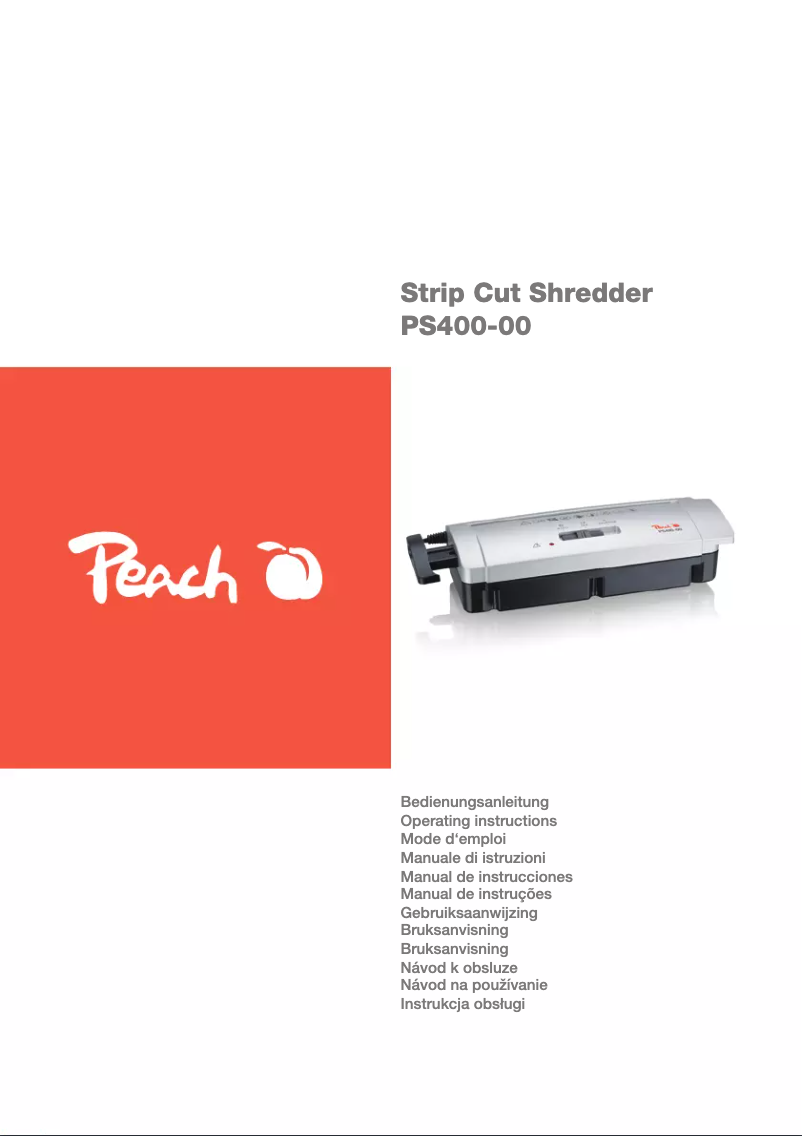 Imagen de la primera página del manual del dispositivo PS400-00