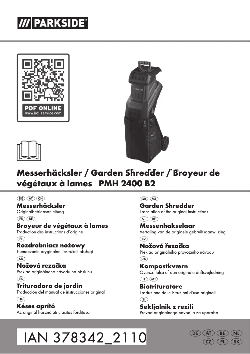 Página 1 del manual Manual de usuario Parkside PMH 2400 B2