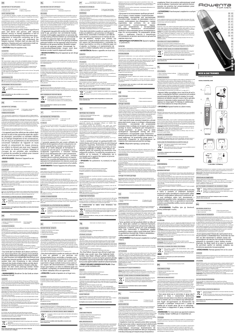 Página nº 1 - Manual de usuario Rowenta for Men Nomad TN3500F0