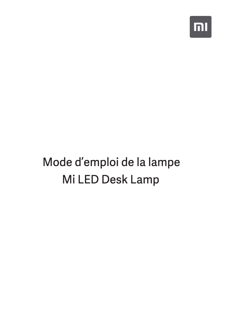 Página 1 del manual Manual de usuario Xiaomi Mi LED Desk Lamp