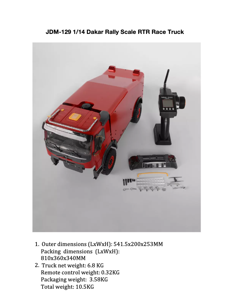 Imagen de la primera página del manual del dispositivo Dakar Rally Scale