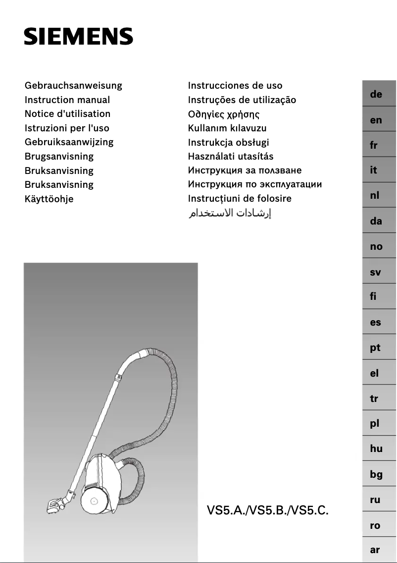 Página nº 1 - Manual de usuario Siemens VS04G2301