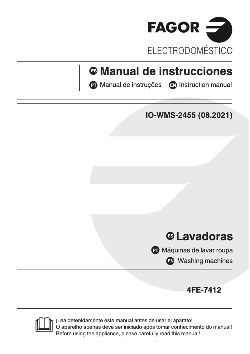 Página 1 del manual Manual de usuario Fagor 4FE-7412