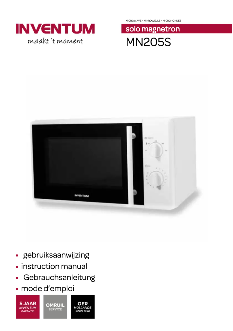 Imagen de la primera página del manual del dispositivo MN205S