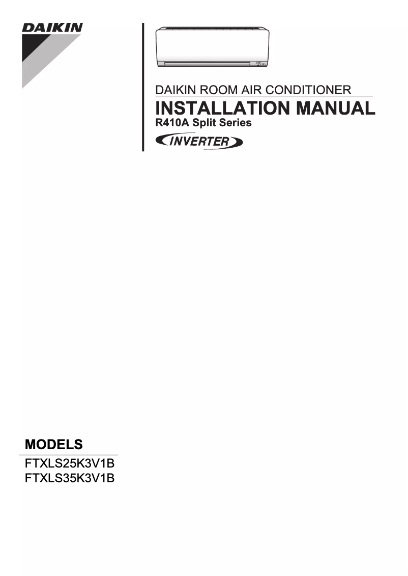Página nº 1 - Guía de instalación Daikin FTXLS35K3V1B
