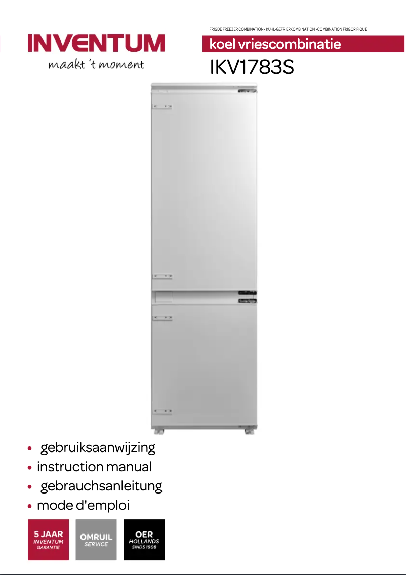 Página 1 del manual Manual de usuario Inventum IKV1783S