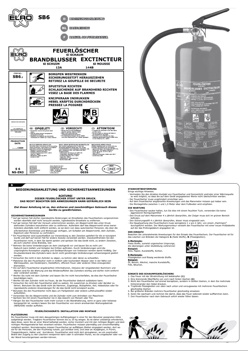 Imagen de la primera página del manual del dispositivo SB6