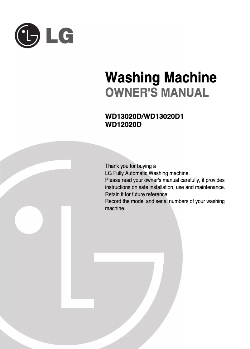 Imagen de la primera página del manual del dispositivo WD12020D
