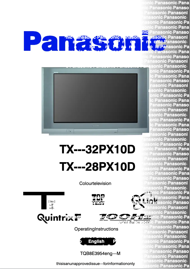 Imagen de la primera página del manual del dispositivo TX-28PX10D