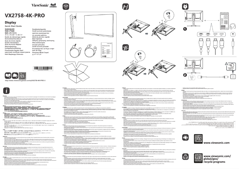 Imagen de la primera página del manual del dispositivo VX2758-4K-PRO-3