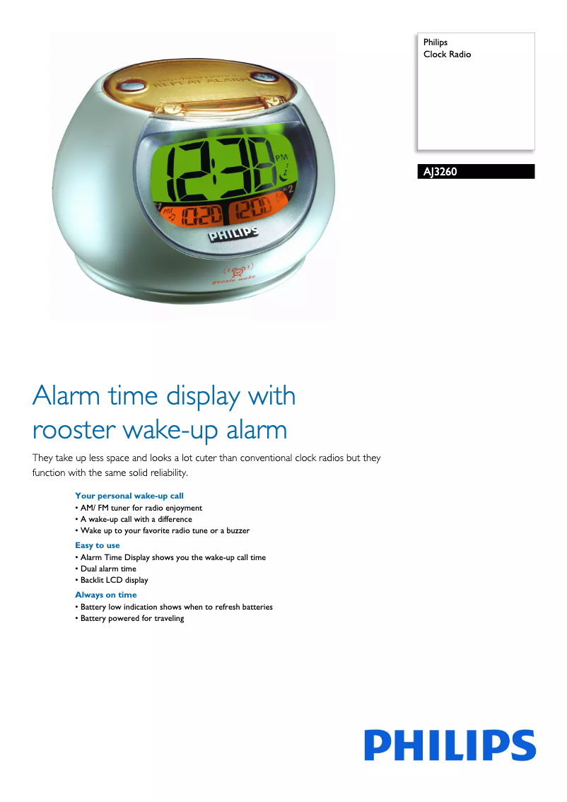 Imagen de la primera página del manual del dispositivo AJ3260