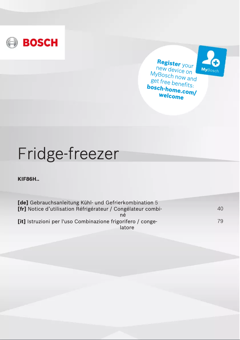 Imagen de la primera página del manual del dispositivo KIF86HDD0