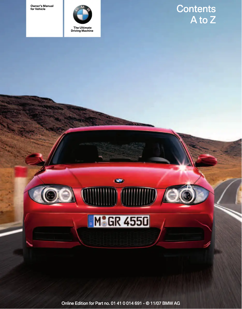 Página nº 1 - Manual de usuario BMW 135i Coupe (2008)