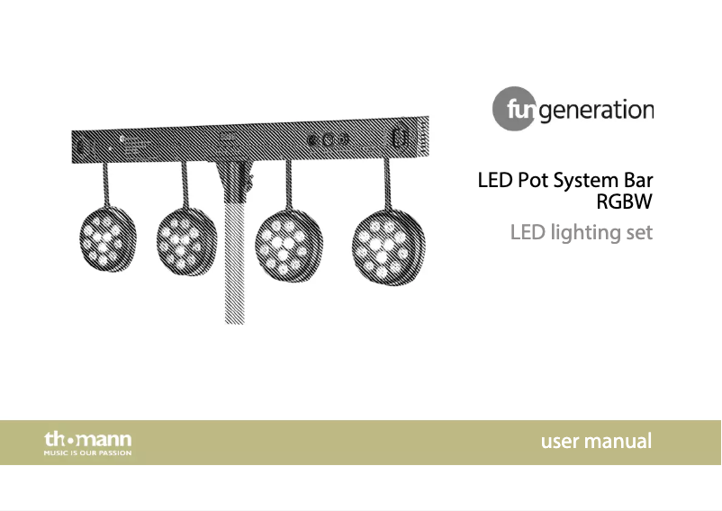 Imagen de la primera página del manual del dispositivo Pot System Bar 48 x 1W