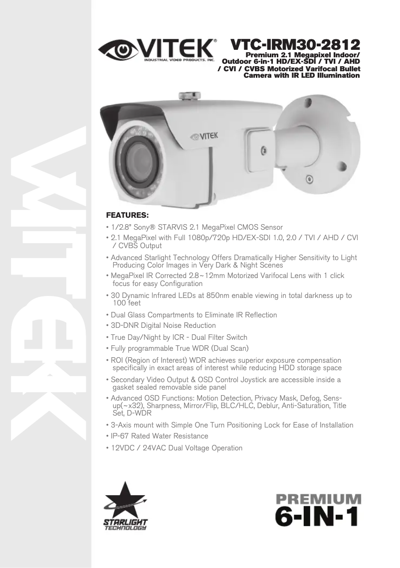 Página 1 del manual Manual de usuario Vitek VTC-IRM30-2812