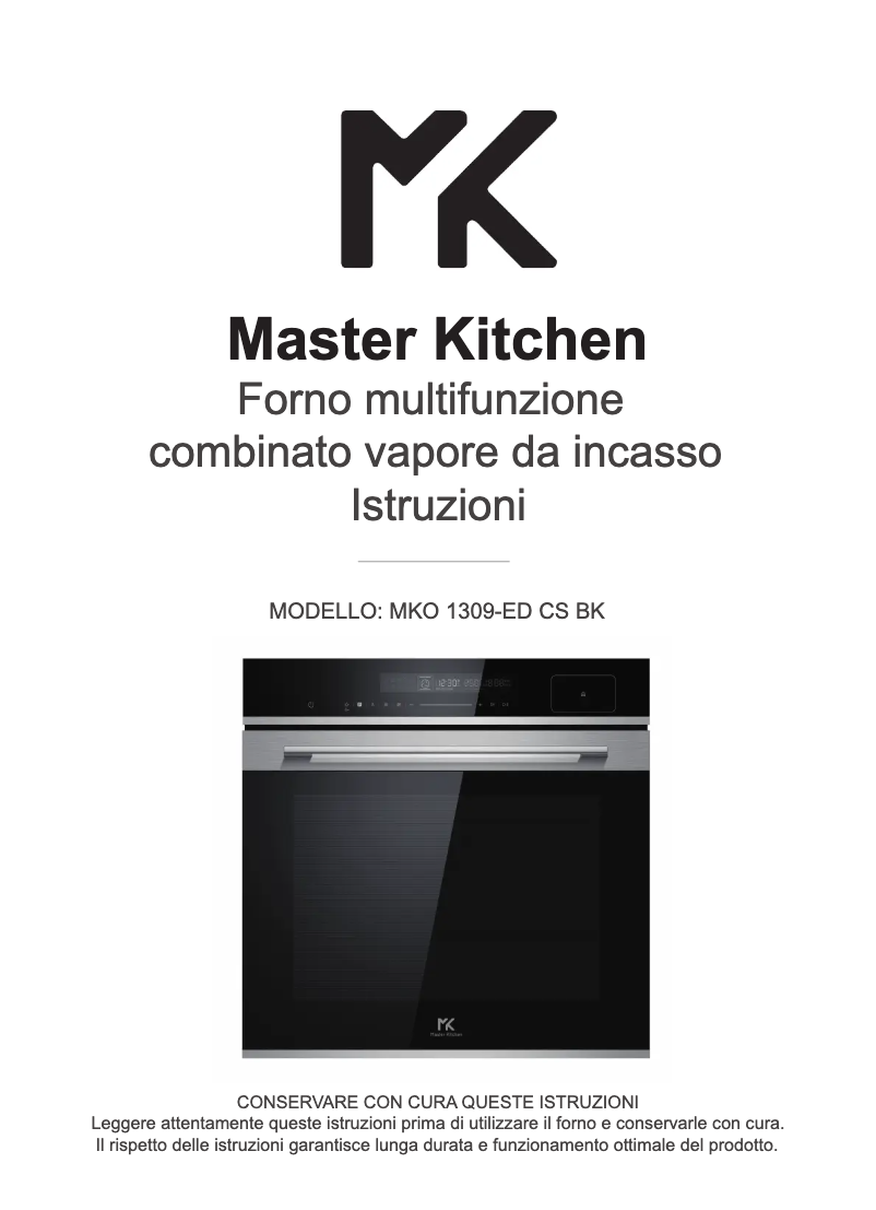 Página 1 del manual Manual de usuario Master Kitchen MKO 1309-ED CS BK