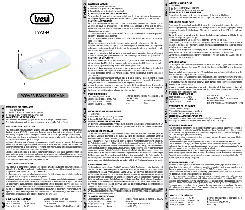 Imagen de la primera página del manual del dispositivo PWB 44