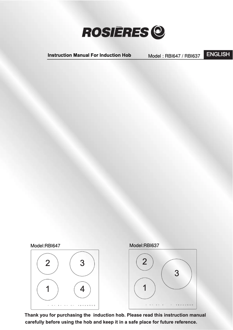 Página nº 1 - Manual de usuario Rosieres RBI 647
