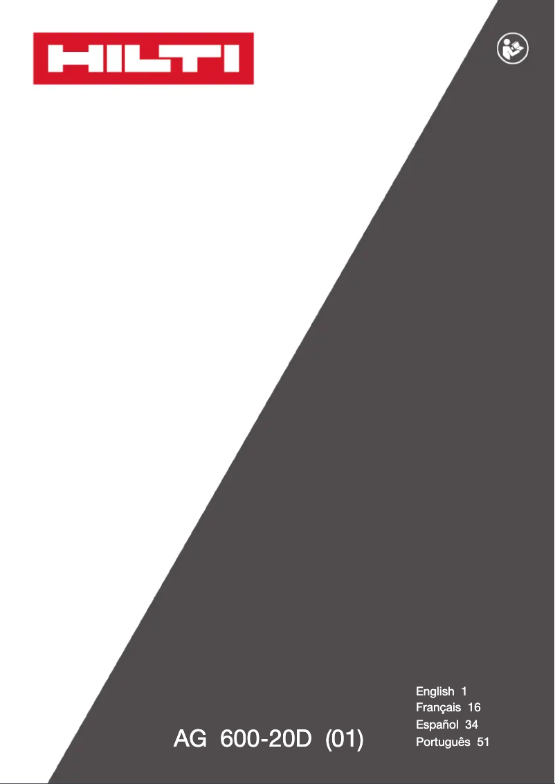 Página 1 del manual Manual de usuario Hilti AG 600-20D
