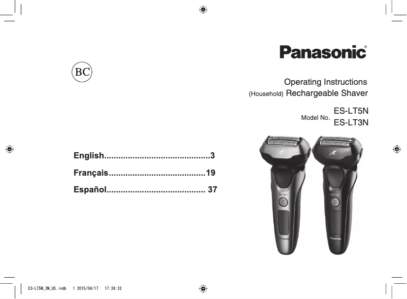 Imagen de la primera página del manual del dispositivo ES-LT5N
