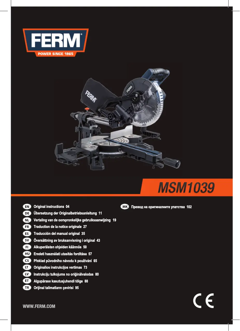 Página nº 1 - Manual de usuario Ferm MSM1039