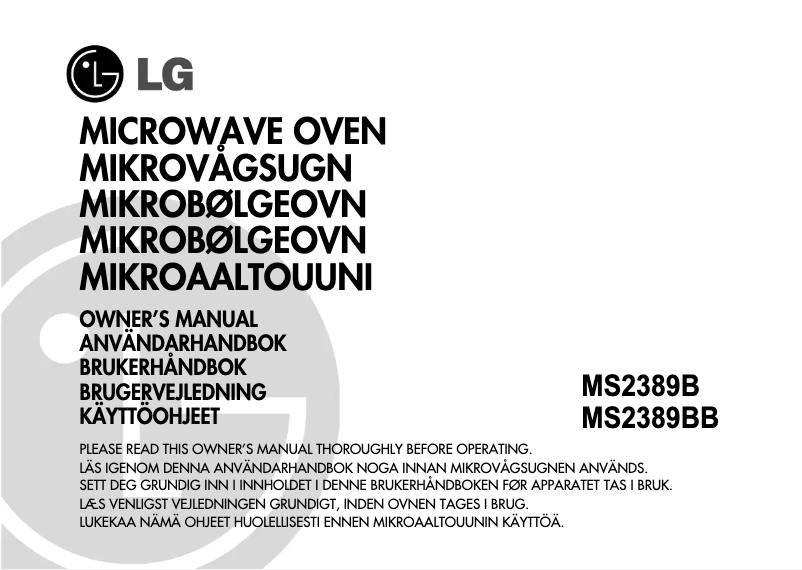 Página 1 del manual Manual de usuario LG MS2389BB