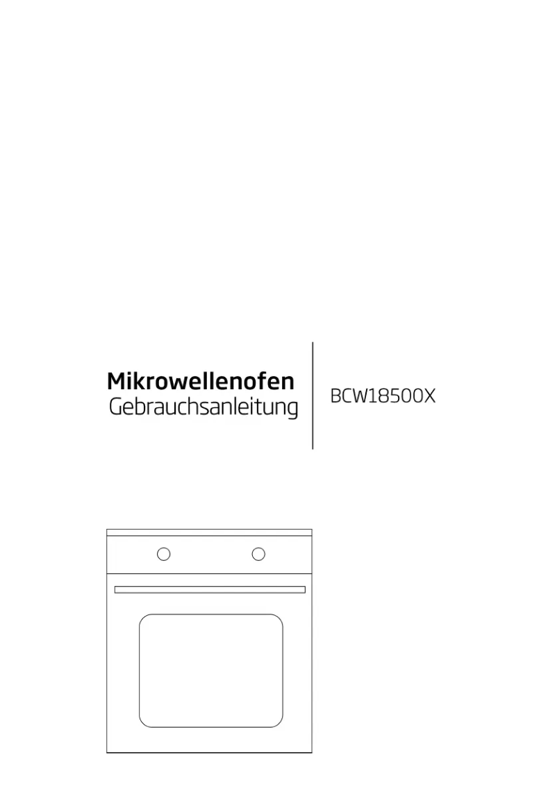 Imagen de la primera página del manual del dispositivo BCW18500X