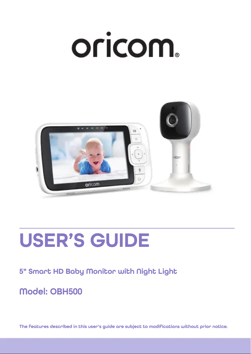 Imagen de la primera página del manual del dispositivo BabySense 7 OBH500