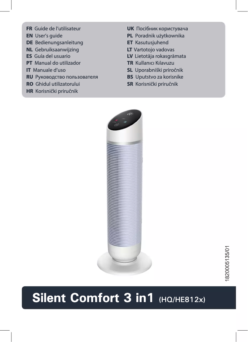 Imagen de la primera página del manual del dispositivo Silent Comfort HQ8120