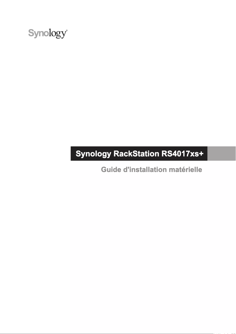Página 1 del manual Manual de usuario Synology RackStation RS4017xs+