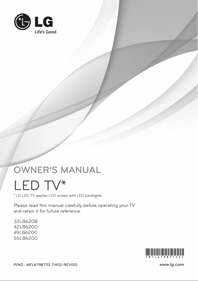 Imagen de la primera página del manual del dispositivo 49LB6200