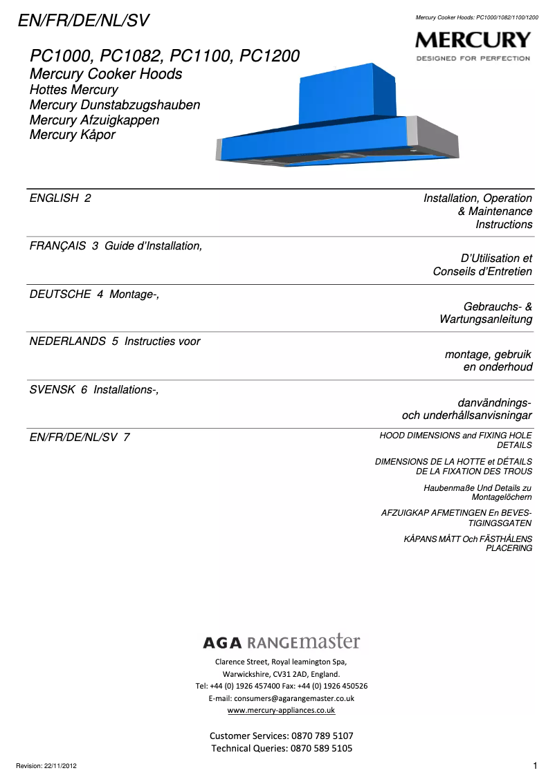 Imagen de la primera página del manual del dispositivo PC1200