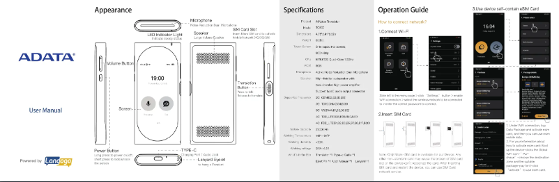 Página nº 1 - Manual de usuario ADATA TC500